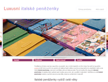 Tablet Screenshot of italskepenezenky.cz